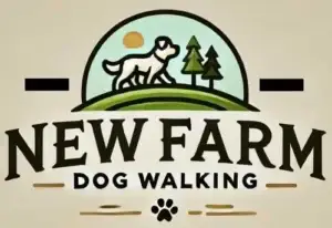New Farm Dog Walking Logo
